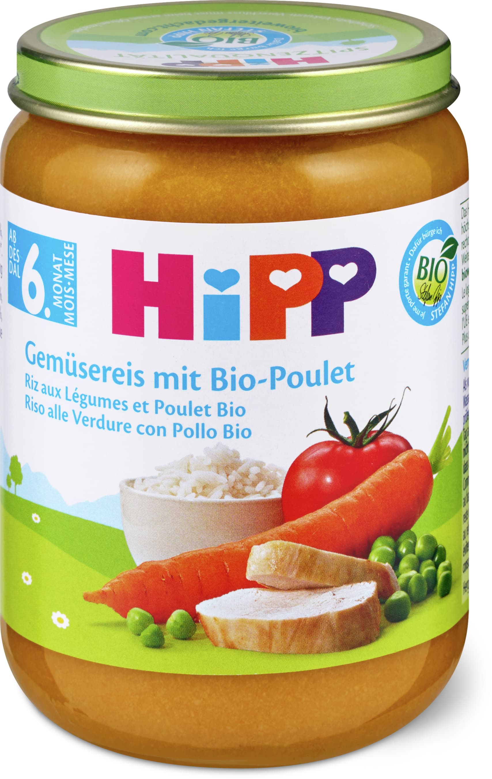 Hipp Gemüsebrei mit Bio-Poulet 190g